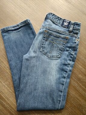 Ralph Lauren Juniors Medium Wash Skinny Stretch Jeans Size 12 W28 x 26